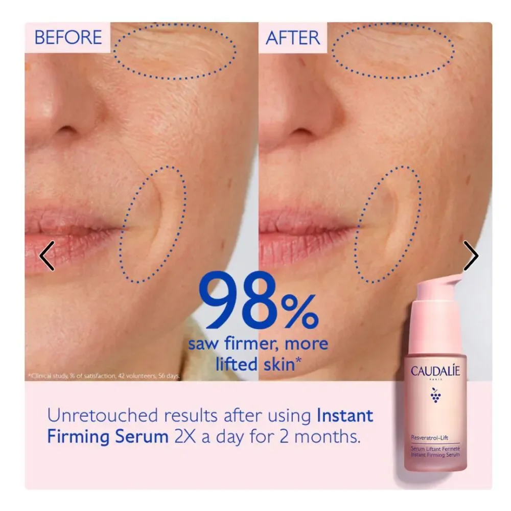 Caudalie Resveratrol Lift Instant Firming Refillable Retinol Alternative Serum